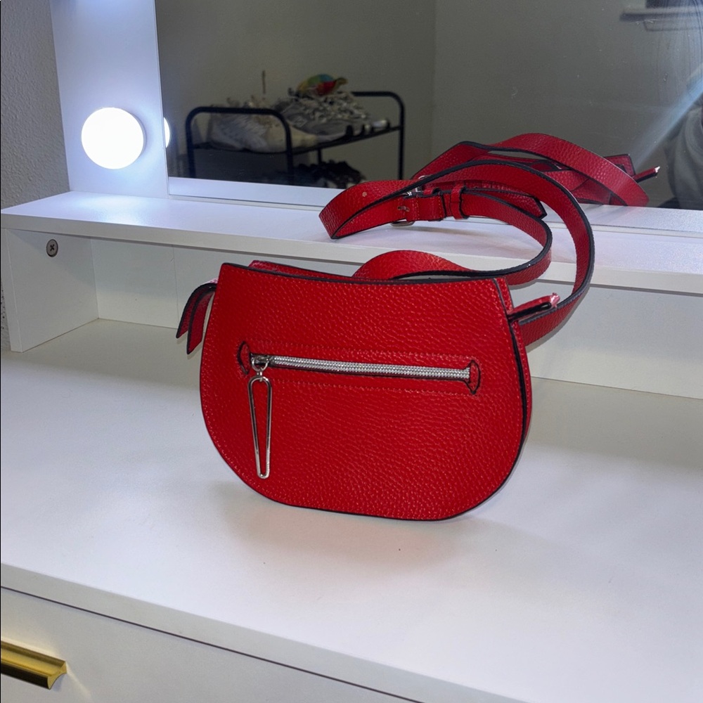 Danielle Nicole Red Mini Bag Saddle Design